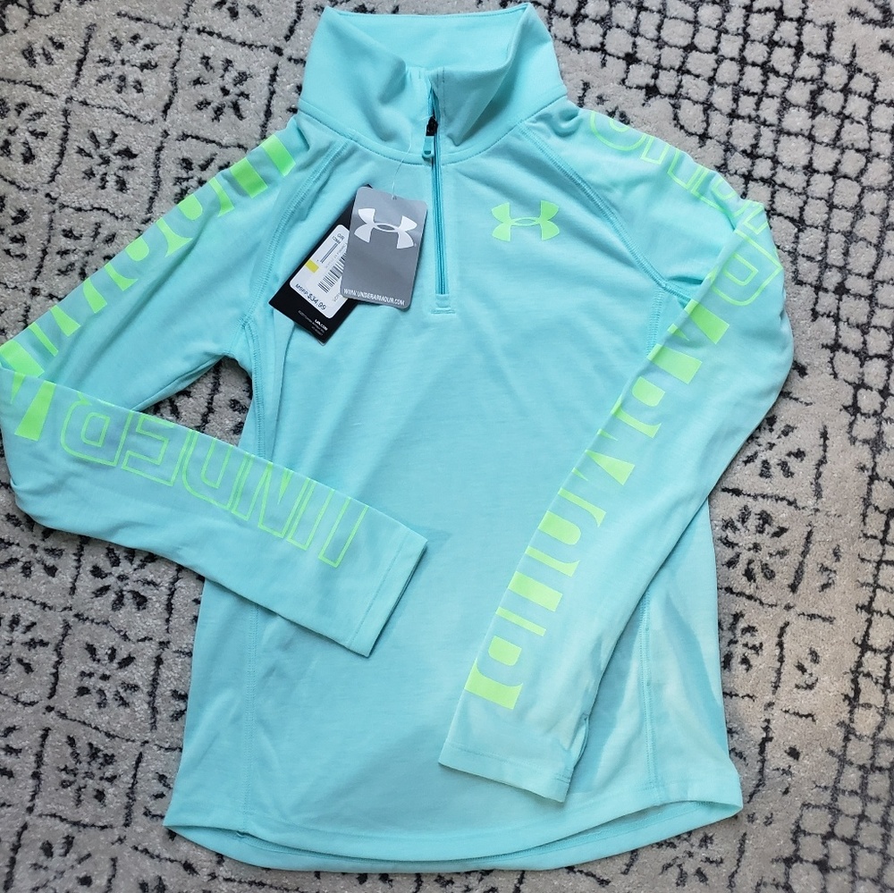 New Under Armour girls youth medium 10/12 half zip